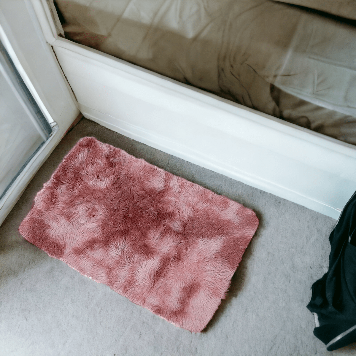 Alformbra decorativa, tapete afelpado - Rosa - Añade 3