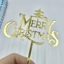 10pcs Acrylic Cake Toppers For Party, Christmas, Birthday Cake Decorations,Christmas