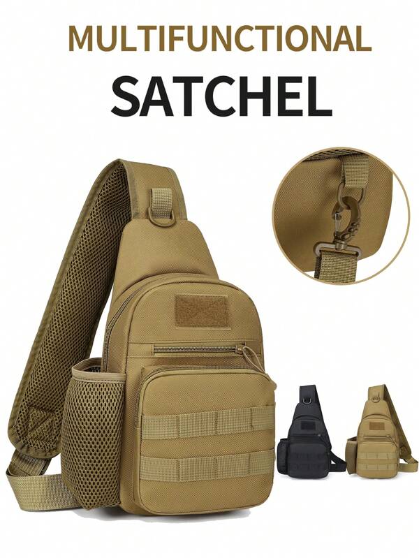 1 pieza Mochila táctica resistente al agua y al desgaste, adecuada para actividades al aire libre, universidad, mensajería, senderismo, vacaciones, regalos, viajes, festividades, etc.