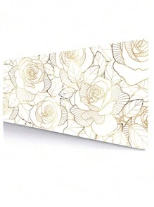 1 Pieza Alfombrilla De Ratón Antideslizante Para Juegos Con Estampado De Flores, Disponible En 4 Tamaños - Rojo - Ver 3