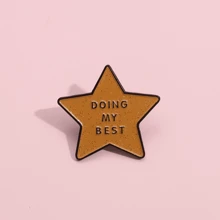 1 chiếc ghim cài áo hình ngôi sao mạ vàng in chữ "Doing My Best" (Tôi đang cố gắng hết sức), thích hợp để cài lên ba lô, áo sơ mi, ve áo, phụ kiện trang sức, quà tặng bạn bè, phụ kiện váy áo dễ thương, ghim cài áo, túi xách, phụ kiện trường học, văn phòng, áo sơ mi, áo khoác, phụ kiện Halloween, trang phục, phụ kiện túi xách, Giáng sinh. - Nhiều màu - Xem 4
