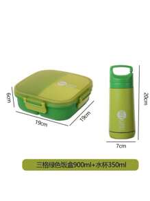 Juego de fiambreras con capacidad de 900 ML y 350 ML de vidrio, Vuelta al colegio, Oferta del - Azul - Ver 3