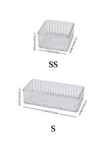 1pc Transparent Desktop Cosmetic Storage Box With Wavy Pattern Design And Drawers, Suitable For Home Use,Room,Home,Bedroom,Bathroom,House,Pink Room,Living Room Decor,Travel Stuff,Gift Bag,Gifts For Mom,Dad,Men,Friends,Teacher,Birthday,Wedding,Desk,Shelves,Accessories,Gift Boxes,Funny Gift,Storage ,Jewellery Box,Pouch,Makeup Brush Holder,Brush Holder,Perfume Organiser,Pouch Bag