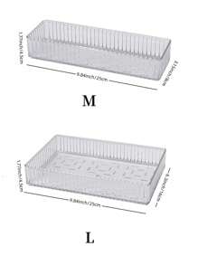 1pc Transparent Desktop Cosmetic Storage Box With Wavy Pattern Design And Drawers, Suitable For Home Use,Room,Home,Bedroom,Bathroom,House,Pink Room,Living Room Decor,Travel Stuff,Gift Bag,Gifts For Mom,Dad,Men,Friends,Teacher,Birthday,Wedding,Desk,Shelves,Accessories,Gift Boxes,Funny Gift,Storage ,Jewellery Box,Pouch,Makeup Brush Holder,Brush Holder,Perfume Organiser,Pouch Bag