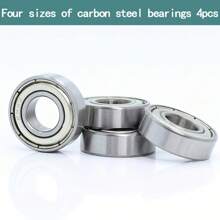 696zz深溝球軸承雙屏蔽696-zz 697zz 698zz 699zz,6mm X 15mm X 5mm碳鋼軸承(4入組) - 銀色 - 查看 1