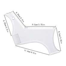 1pc Beard Ruler, Beard Styling Tool, Beard Styling Comb - White - View 4