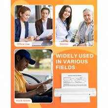 Impresora Portátil Sin Tinta M08f, Impresora Portátil Inalámbrica De Viaje, Impresora Térmica Compatible Con Papel De 8,5" X 11", Impresora Mini Para Teléfonos Móviles - Blanco - Ver 7
