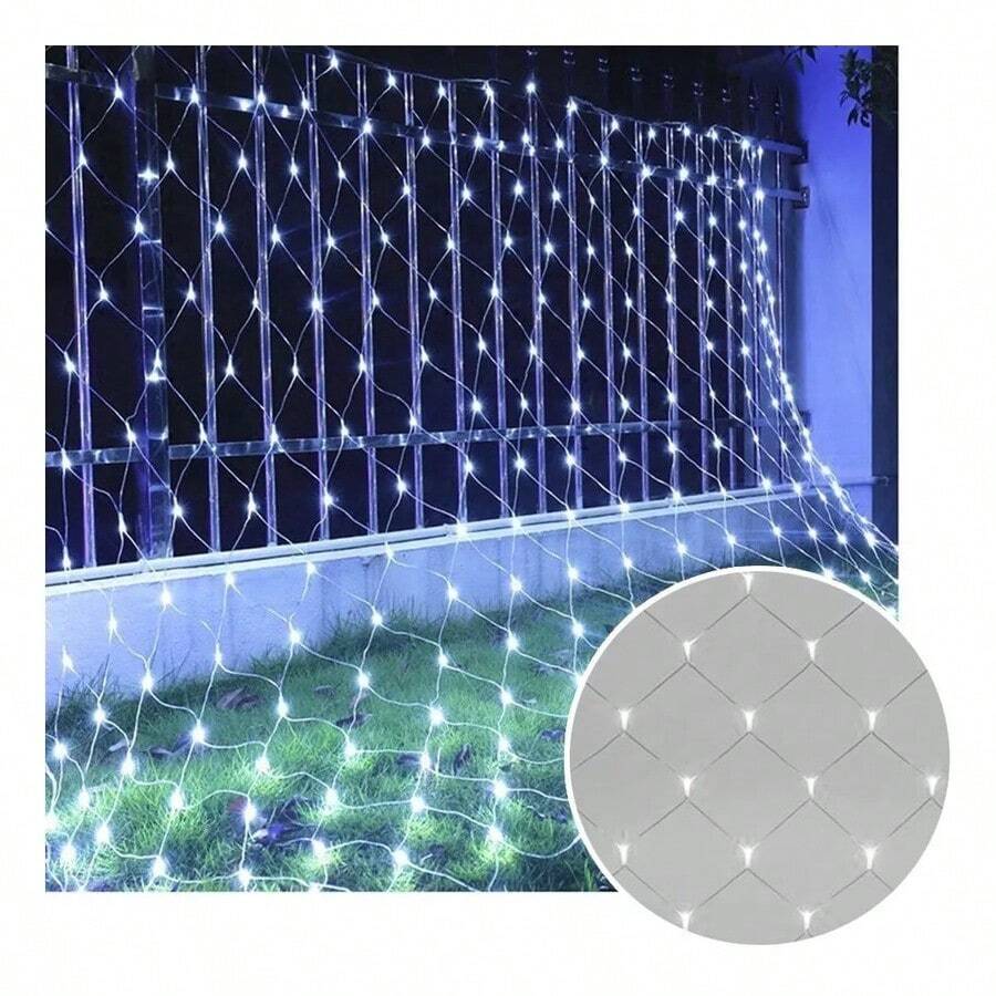 10 Pack Red de Luces Navideñas Nihome 192 LED para Exterior e Interior, Malla de Luces de Navidad para arbustos - Multicolor - Ver 1
