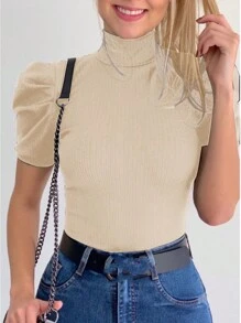 Women Tops - Beige - View 1