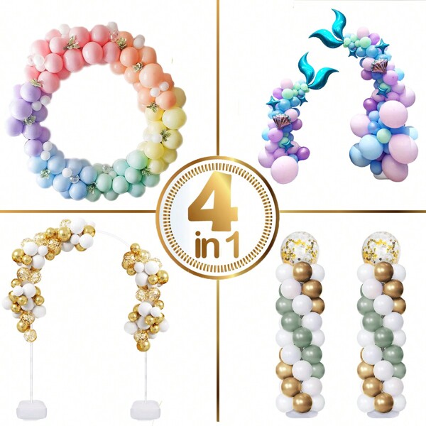 4 in 1 Balloon Arch Kit 1set, Balloon Arch Stand with Water Fillable