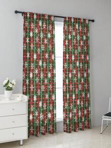 1pc Christmas Pattern Printed Window Gauze