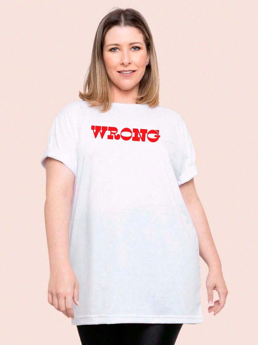 Plus Size T-shirts - 白色 - 查看 1