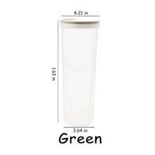 1 Pieza Caja De Mantenimiento Fresco De Fideos Y Granos Contenedor De Almacenamiento De Alimentos De Cocina - Verde - Ver 6