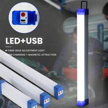 Lámpara de emergencia recargable Barra Led, Lampara Luz Armario Closet Led Recargable Iman 52cm - Blanco - Ver 8