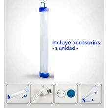 Lámpara de emergencia recargable Barra Led, Lampara Luz Armario Closet Led Recargable Iman 52cm - Blanco - Ver 4