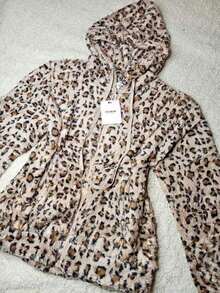 SUDADERA DAMA ANIMAL PRINT unitalla abarca mediana a grande suavecita - Camel - Ver 2