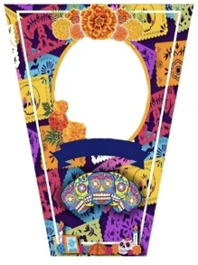 8 etiquetas para decorar veladoras limonero de día de muertos - Multicolor - Ver 6