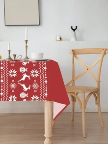 1入組聖誕系列印花桌布 - 多彩色 - 查看 3