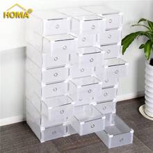 1pc Drawer Style Shoe Box Table Desktop Storage Box, Dustproof, Makeup And Cosmetic Organized Container, White - White - View 1