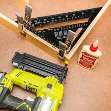 1入黑色鋁合金木工三角尺 - 黑色 - 查看 3