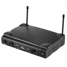 2 Microfones Dinâmico Sem Fio Uhf P/ Mesa De Som + Receptor - Preto - Visão 6