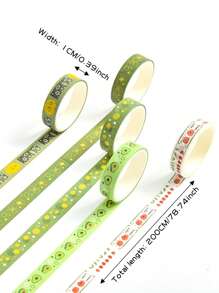 5 Rolls/set Basic Minimalist Multicolor Diy Scrapbooking Washi Tape For Bullet Journal Decoration - Multicolor - View 2