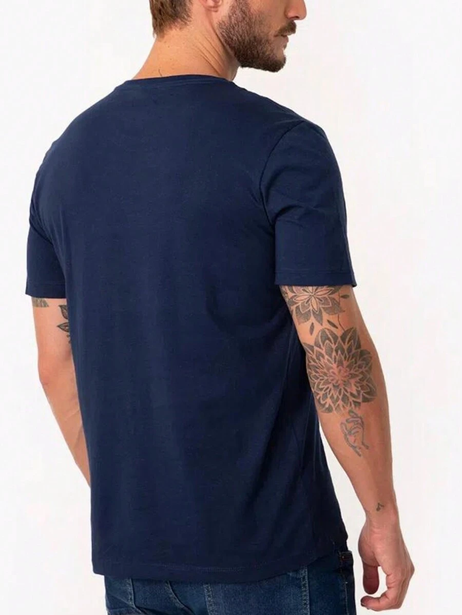 Men T-Shirts - Màu xanh hải quân - Xem 1