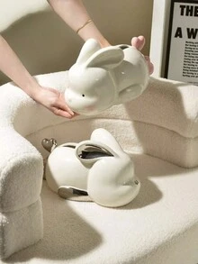 Caja De Pañuelos De Sala De Estar, Caja De Almacenamiento Creativa Y Encantadora De Cerámica Para La Decoración De Mesa De Café - Plateado - Ver 4