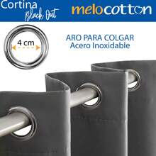 Cortinas Blackout 275cm Ancho X 215cm De Largo En 2 Paneles, 100% Microfibra Poliéster