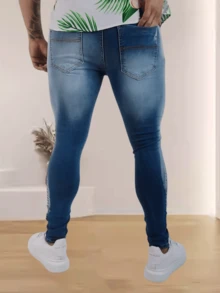 Calça Jeans Masculina Destroyed Desbotada Extra - Lavagem Média - Visão 4