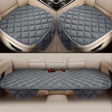 3入組鑽石造型短毛絨冬季汽車座墊,加厚保暖天鵝絨,通用汽車座墊