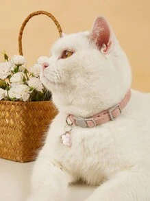 1pc Pink Pendant Collar Adjustable Length Cat Necklace
