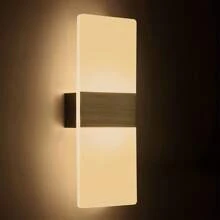 Cứng Có dây Phòng ngủ Đèn tường Led Đèn tường Trong nhà Tường Led Tường Đèn treo tường , Hiện đại Đèn tường Đen Acrylic Đèn Đối với Phòng khách Phòng ngủ Hành lang Phòng ăn Cầu thang , Ấm áp Trắng - màu đen - Xem 1