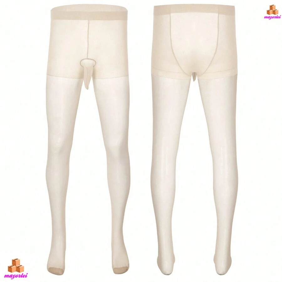 Lencería para hombre Calzas elásticas  cerrado Vaina Medias Malla Pantimedias ajustadas,Sexy Para Hombre Pantimedias Transparentes Medias Funda Cerrada Ropa Interior