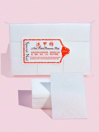 Nail Art Tool & Makeup & Nail Polish Remover , 400pcs White Fiber Thickened Hard Wash Nail , Disposable Fabric