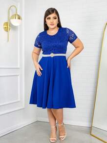 Women Dresses - Royal Blue - View 1