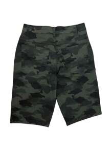 Men Denim Shorts - 軍綠色 - 查看 2
