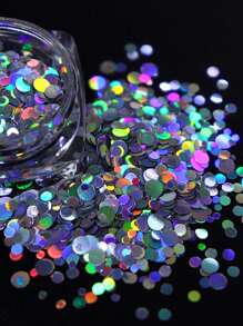 7件套闪亮彩色泡泡美甲亮片全息闪光圆形指甲饰凝胶指甲油法式美甲装饰 - 彩色 - 查看 8