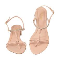 Women Heeled Sandals - Màu be - Xem 3