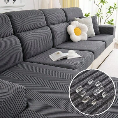 1 Stück wasserfest und Elastisch dehnbar Sofabezug mit Rhombus Muster, Fit für 1/2/3/4-Sitze L Form, Sofakissen Schutz Schonbezug Armlehnenabdeckung Rückenlehne Bezug