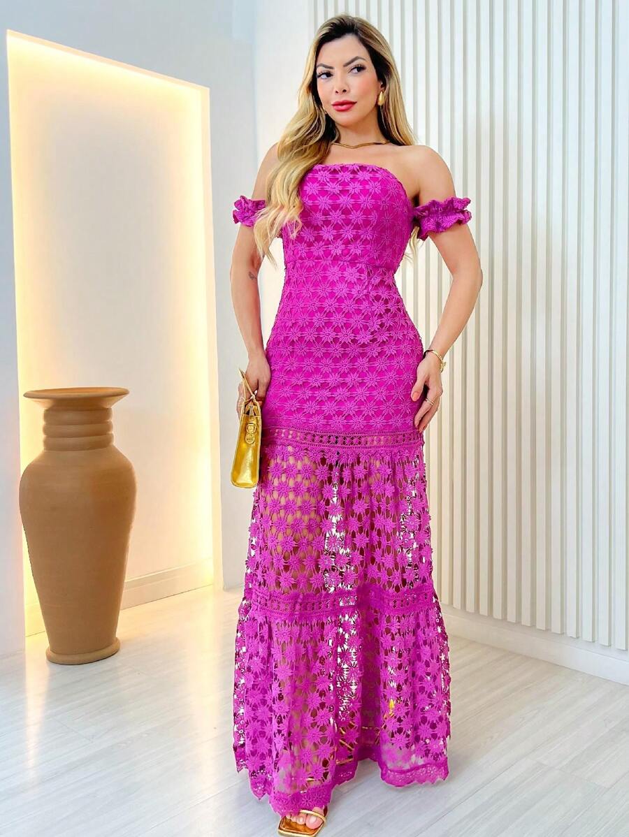 Women Dresses - Màu Hoa hồng đỏ - Xem 1