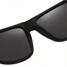 1 Pair Vintage Square Fashion Glasses, Driving Fishing Traveling & Eyeglasses, Luxury Brand Designer Fashion Glasses With Classic Colorful Stripes - Black, Blue, Red, Silver With Mirror Lens For Summer Beach Vacation,Outdoor,Travel - Black - View 7