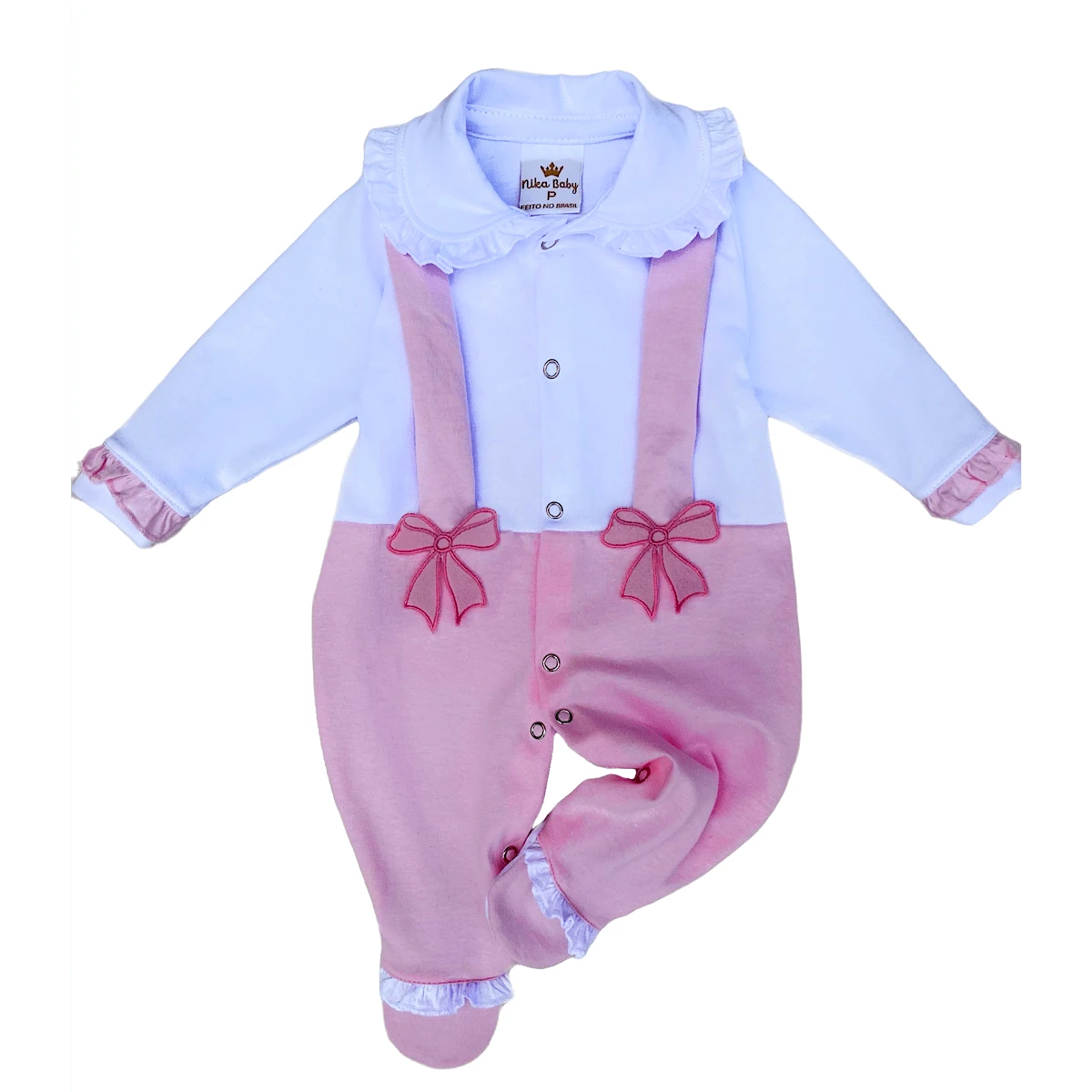 Nika Baby Baby Girls Jumpsuits - Màu Hồng baby - Xem 1