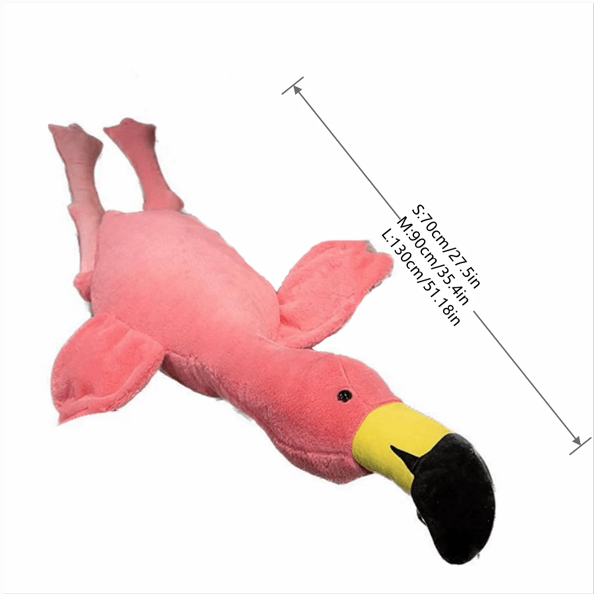 大號毛茸茸火烈鳥毛絨玩具睡枕,可愛填充動物毛絨玩偶,地墊坐墊,生日禮物