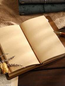 A6 Vintage Style Soft Pu Leather Handy Notebook With European Pattern, Convenient For Travel And Stationery - Brown - View 8