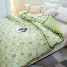 1pc Comforter, Solid Color Filling, Suitable For Warmth And Comfort In Spring/autumn/winter - Apricot - View 3