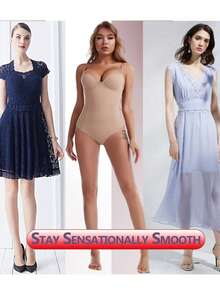 MEIYATING 2 Packs Solid Shapewear Bodysuit - Multicolor - View 7