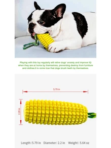 Juguete para perros, mazorca de maíz amarillo, juguetes chillones para cachorros, mascotas resistentes que mastican un cepillo de dientes, limpiando los dientes traseros, agregue pasta de dientes, juguete para masticar para perros de tamaño mediano y grande, todas las razas, juguete chillón para cachorro de maíz amarillo, mascotas resistentes que mastican un cepillo de dientes, limpiando los dientes traseros, agregue pasta de dientes, juguete para masticar para perros de tamaño mediano y grande, todas las razas - Amarillo - Ver 5