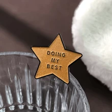 1 chiếc ghim cài áo hình ngôi sao mạ vàng in chữ "Doing My Best" (Tôi đang cố gắng hết sức), thích hợp để cài lên ba lô, áo sơ mi, ve áo, phụ kiện trang sức, quà tặng bạn bè, phụ kiện váy áo dễ thương, ghim cài áo, túi xách, phụ kiện trường học, văn phòng, áo sơ mi, áo khoác, phụ kiện Halloween, trang phục, phụ kiện túi xách, Giáng sinh. - Nhiều màu - Xem 2