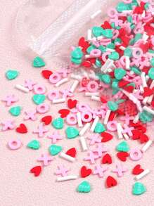 10克浪漫美甲配件红心聚合物粘土薄片情人节美甲装饰指甲饰品用品